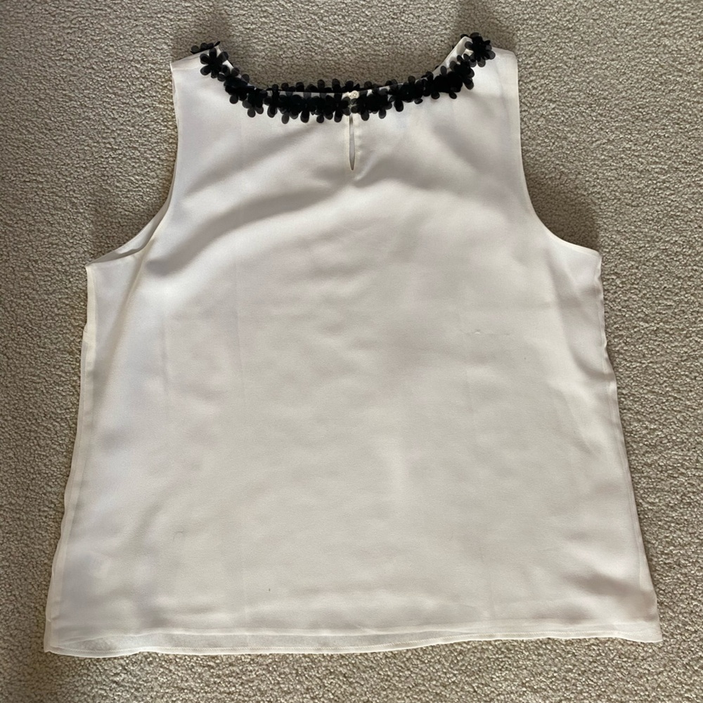 Talbots Elegant Cream Sleeveless Top Size XL - Picture 8 of 9
